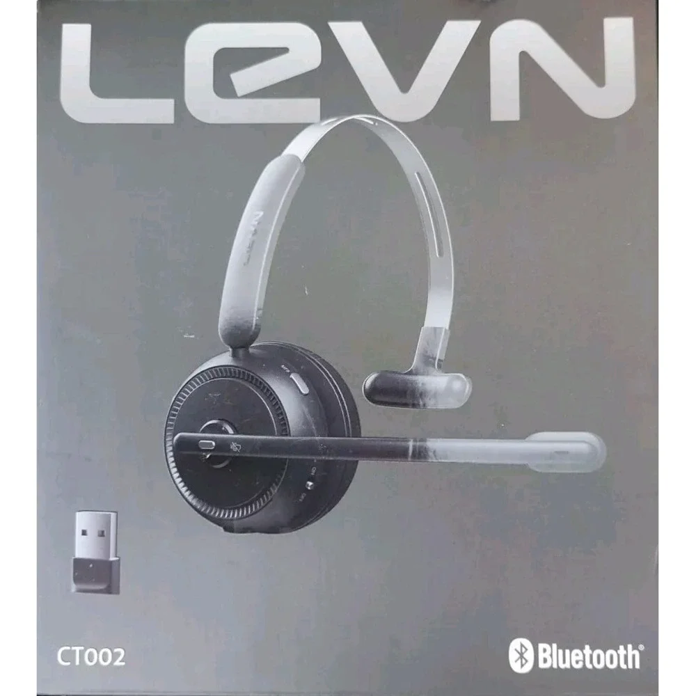 Levn CT002 Headset Black Noise Cancelling Wireless Bluetooth On The Ear and Mic
